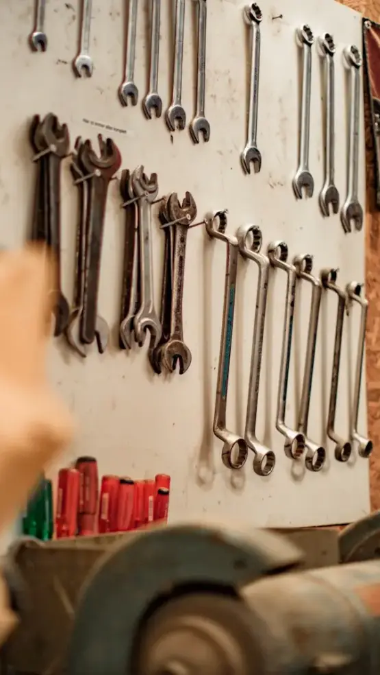 brown and gray metal tools